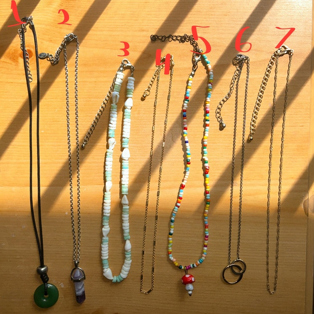 7 necklaces